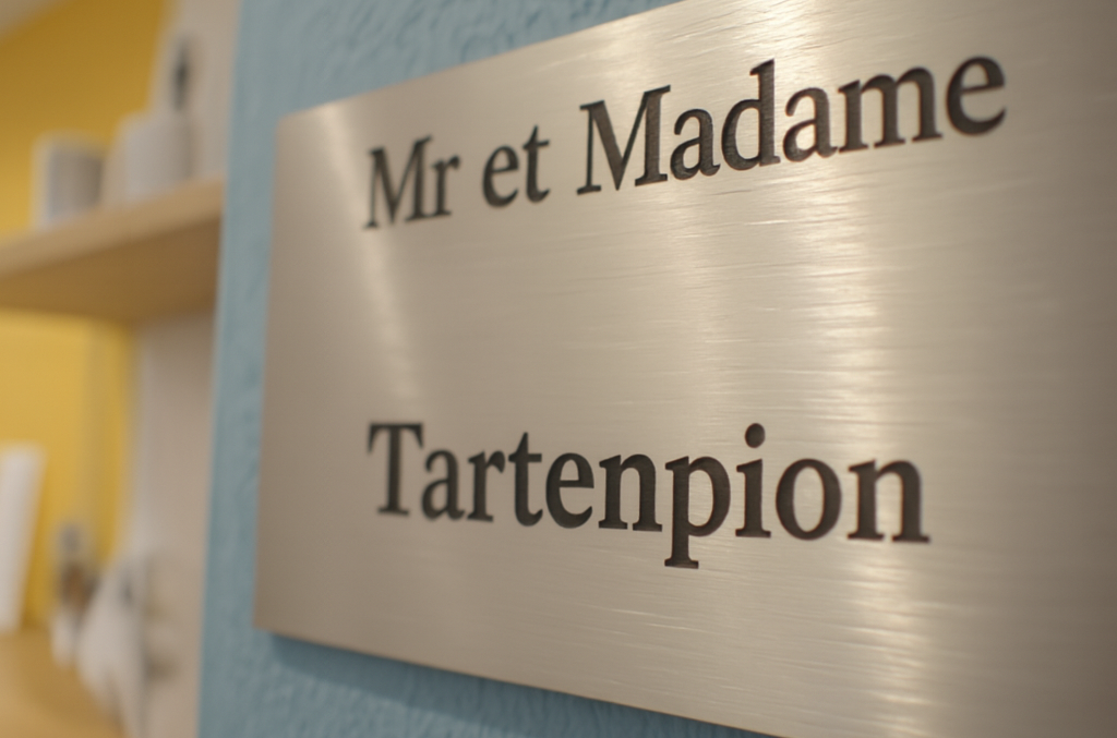 Gravure sur plaque